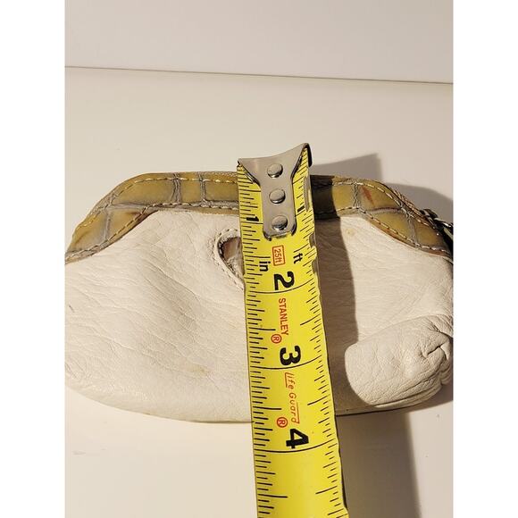 Brighton Heart Coin Change Wallet Leather Cream Gold Zipper - Picture 7 of 10